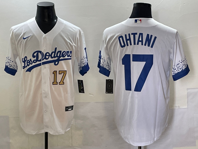 Men Los Angeles Dodgers #17 Ohtani white Nike MLB 2025 Jersey style 2